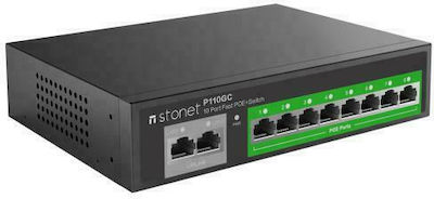 Netis P110GC Negestionat L2 PoE+ Switch cu 10 Porturi Gigabit (1Gbps) Ethernet