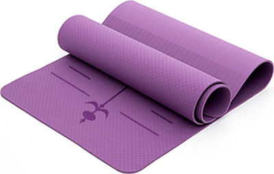 Liga Sport Original Στρώμα Γυμναστικής Yoga/Pilates Μωβ (185x68x0.6cm)