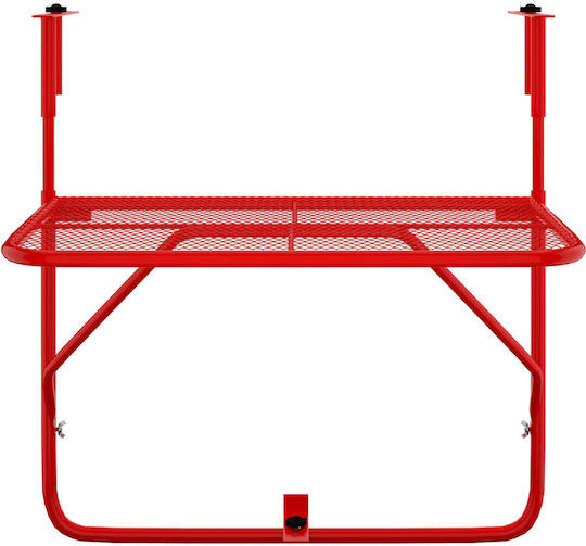 Metallischer Garten- und Terrassentisch Zusammenklappbar Rotes 60x40x65cm