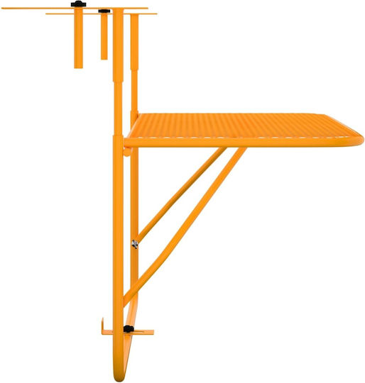 Tisch für kleine Außenbereiche Zusammenklappbar Gelb 60x40x65cm
