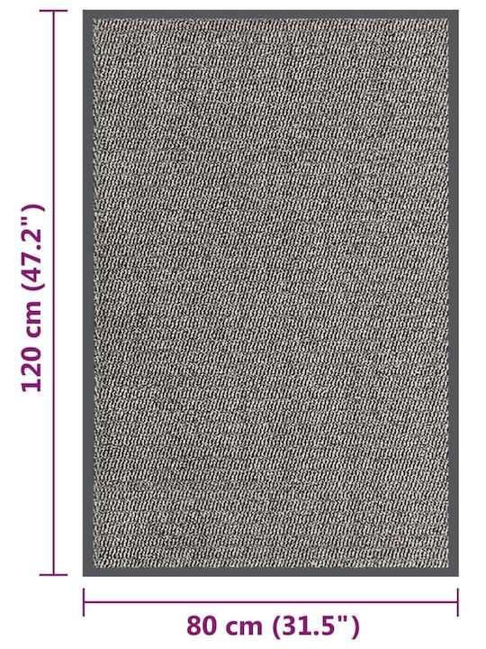 vidaXL Entrance Mat Carpet with Anti-slip Backing Open Café 80x120cm