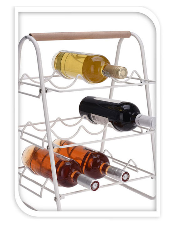Excellent Houseware Επιδαπέδια Μπουκαλοθήκη Μεταλλική Λευκή HZ1915470 Excellent Houseware Επιδαπέδια Μπουκαλοθήκη Μεταλλική Λευκή HZ1915470