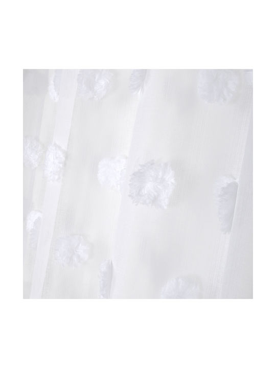 Fabryka Firan Κουρτίνα με Τρουκς S-F Pompinou Blanc 140x260εκ.