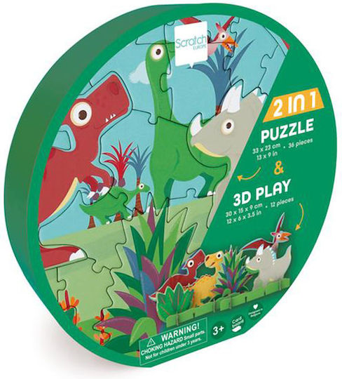 Kids Puzzle Dinosaurs for 3+ years+ Years 30pcs Scratch Europe