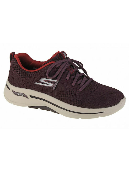 Skechers Go Walk Arch Fit Unify Γυναικεία Sneakers Μπορντό