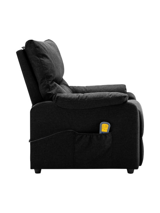 Πολυθρόνα Relax Massage με Υποπόδιο Μαύρη 71x92x96.5cm