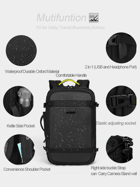 Arctic Hunter B00188 Backpack for Laptop 15.6" with USB Port in Gray Color