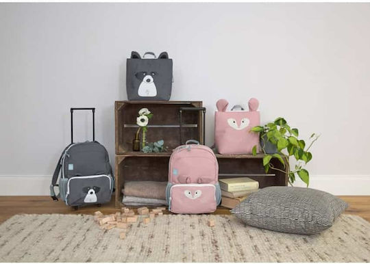 Laessig Racoon Kids' Insulated Backpack Lunch Bag Gray 28x11x34cm
