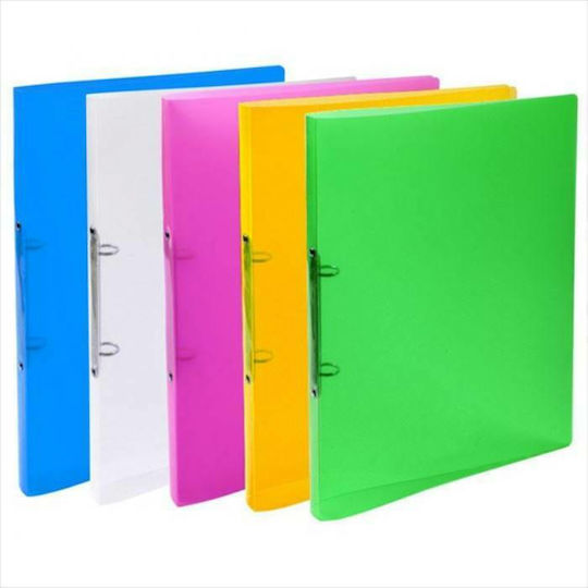 Exas Paper Clipboard with 2 Rings 2/32 for Paper A4 Yellow 1pcs