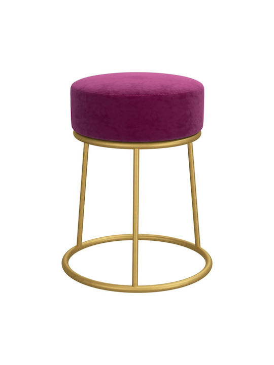 Stool For Living Room Upholstered with Velvet Purple 30x30x38cm