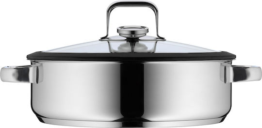 WMF Vitalis Flacher Edelstahl-Topf 5Es / 28cm