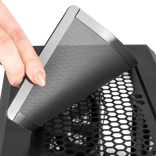 Modecom Oberon Pro Геймърско Midi Tower Компютърна Кутия с Страничен Прозорец Черна