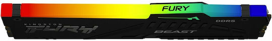 Kingston Fury Beast RGB DDR5 με Module 1x16GB και Ταχύτητα 5200 για Desktop