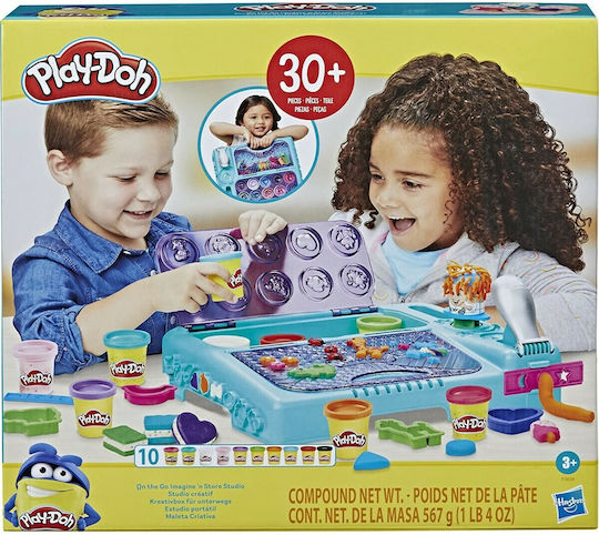 Hasbro Play-Doh Πλαστελίνη - Παιχνίδι Imagine & Store Studio για 3+ Ετών, 10τμχ