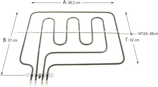 Element De Încălzire Superior Și Grill Pentru Cuptor Elco 1000+2000w