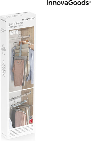 InnovaGoods Havser Wardrobe Hanger for Pants Metallic Silver V0103543 1pcs