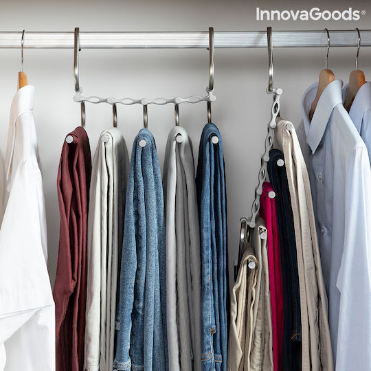 InnovaGoods Havser Wardrobe Hanger for Pants Metallic Silver V0103543 1pcs