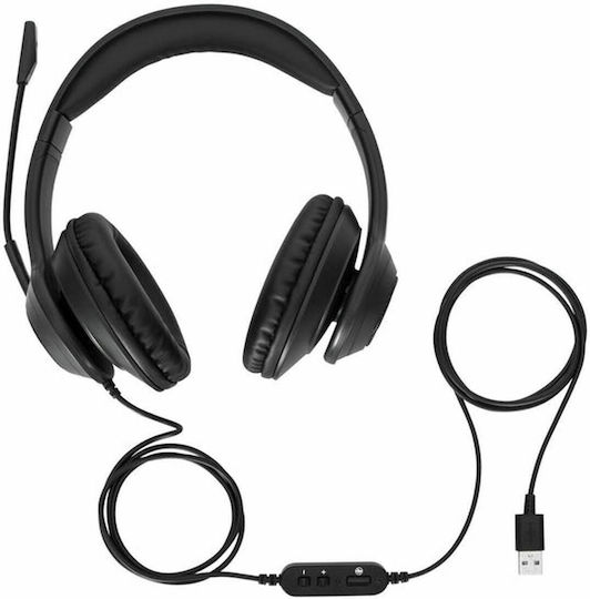 Targus AEH102GL Over Ear Multimedia Ακουστικά με μικροφωνο και σύνδεση USB-A