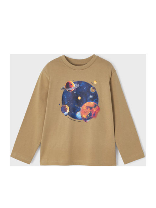 Kids' Shirt Long Sleeve Beige Ecofriends