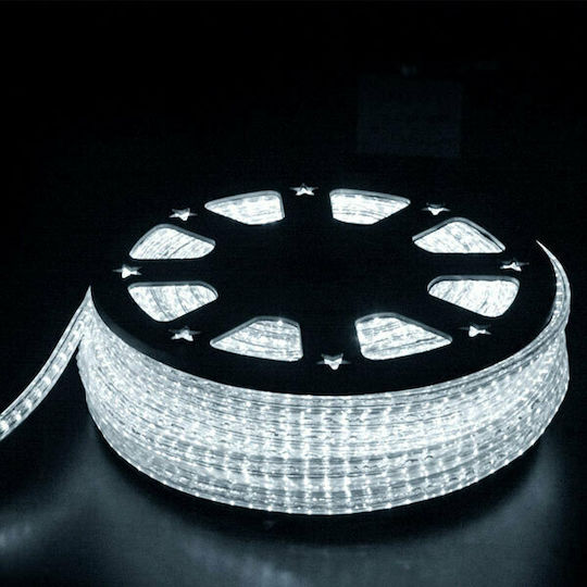 Christmas Light Tube Cold White 220V 72 Light Bulbs 1m Πλακέ Μονοκάναλος