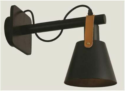 Eurolamp Modern Lamp Wall with Socket E27 Black 17x17cm
