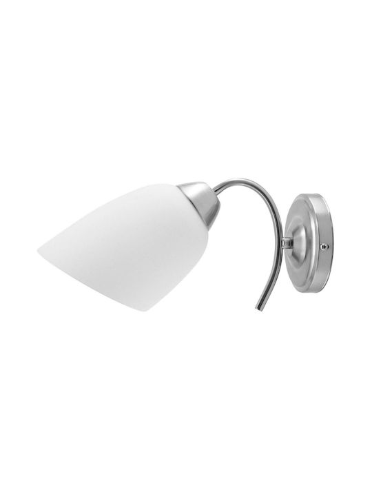 Active Jet Nikita 1P Classic Lamp Wall with Socket E27 Silver 30x30x12cm