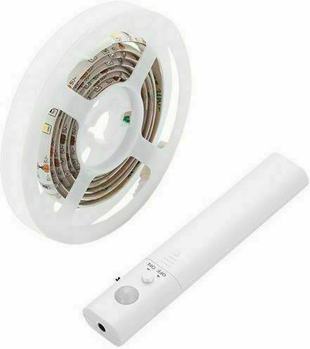 Wasserdicht LED-Streifen USB 5V Warmes Weiß Licht 1m mit Bewegungssensor & Netzteil