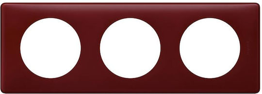 Legrand Celiane Switch Frame 3 Positions in Burgundy Color 066753