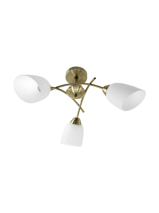 Active Jet Nikita 3P Modern Metal Ceiling Light with Socket E27 70pcs Gold NIKITA 3P Patyna