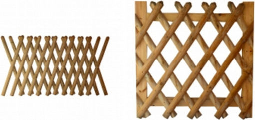 Showood Gard din Lemn în Culoarea Bej 40cm x 2.5m