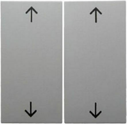 Hager S.1 Shutter Switch Front Button in Silver Color 16448989