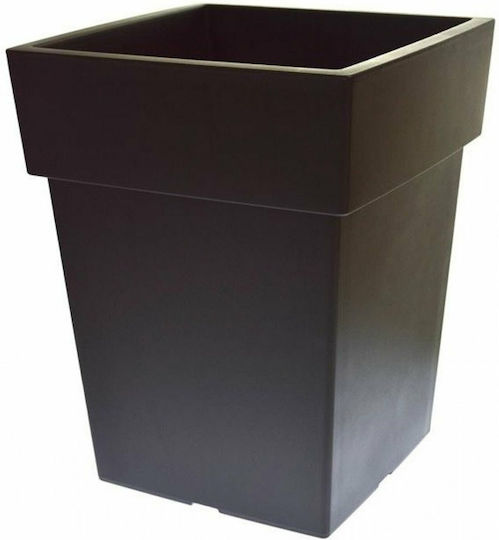 Viomes Linea Ghiveci Plastic Anthracite - Molyvi 33x33x42cm.