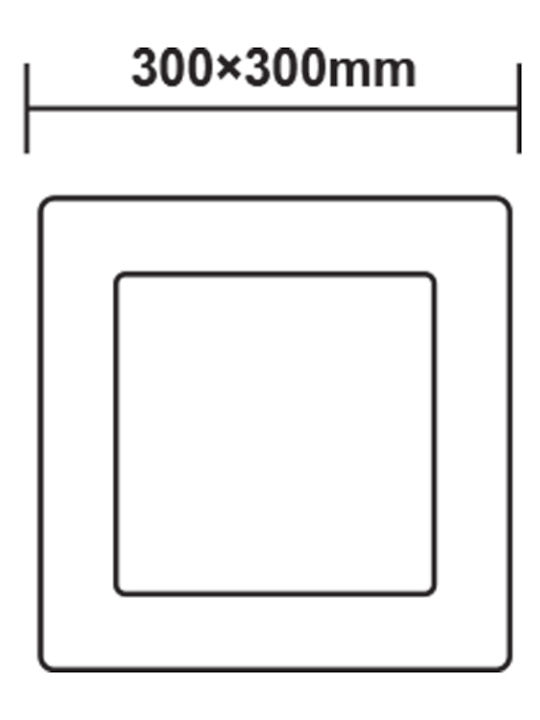 Aca Square Outdoor LED Panel 24W with Warm White Light 3000K 30x30cm