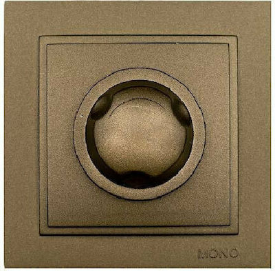 Mono Electric Despina Metallic Recessed LED Complete Dimmer Switch Rotary 800W Brown