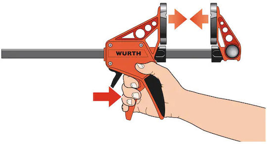 Wurth 0714662450 Σφιγκτήρας Σκανδάλης με Μέγιστο Άνοιγμα 450mm