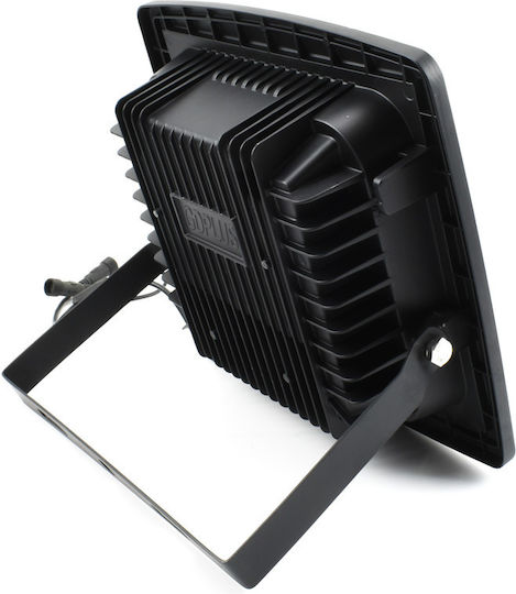 GDPLUS Στεγανός Ηλιακός Προβολέας LED 100W Ψυχρό Λευκό 6500K με Τηλεχειριστήριο IP67