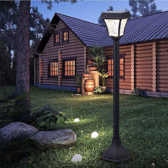 V-TAC Led Garten 2w Schwarz Solarleuchte Boden Column 2W 110lm mit Natürliches Weiß Licht 4000K IP65 94cmx94cmx15cmcm