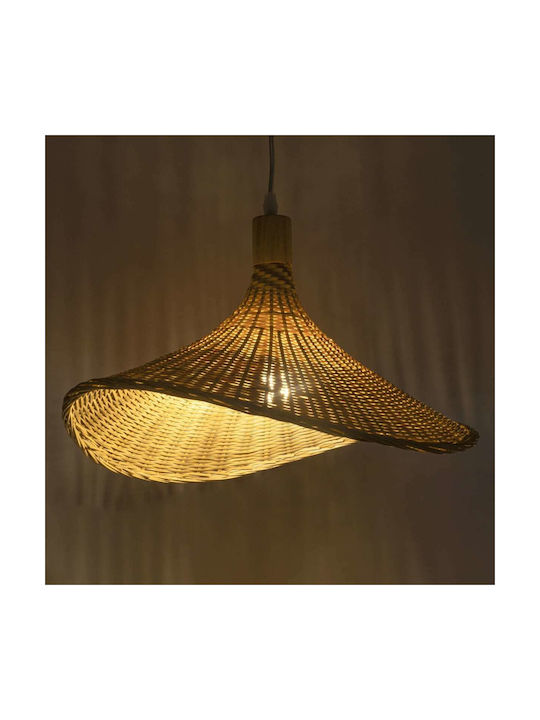 GloboStar Cuba Pendant Light Beige Grid with Socket E27 43x30cm