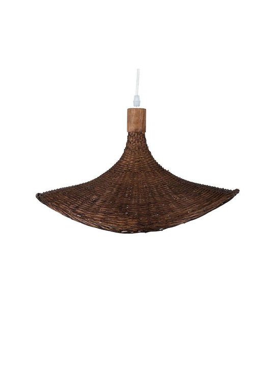 GloboStar Cuba Pendant Light Brown Grid with Socket E27 43x30cm