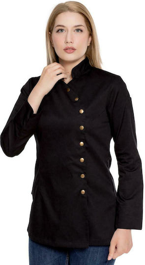 Galianni Coat Chef Female Black with Long Sleeve Galianni Margarita