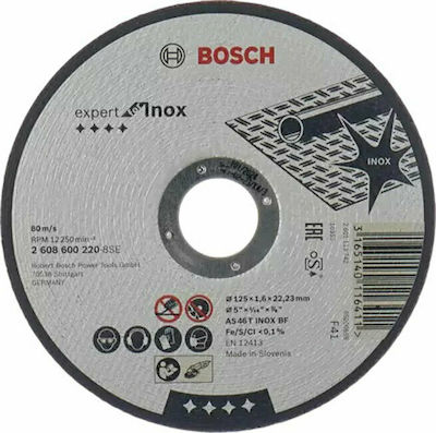 Bosch Δίσκος Κοπής Inox 125mm 2608600220 1τμχ