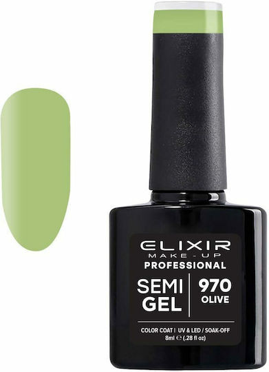 Elixir Semi Gel Ημιμόνιμο Βερνίκι Νυχιών 970 Olive 8ml