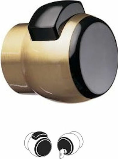 Meroni Serrature Knob Lock Gold with Button & Key Hotel Use