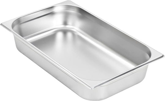 vidaXL Stainless Steel Gastronorm GN1/1 H100mm 4pcs