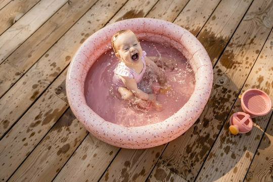Little Dutch Flowers & Butterflies Piscină Rotundă Pentru Copii Gonflabilă Din PVC Roz