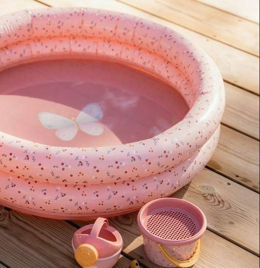 Little Dutch Flowers & Butterflies Piscină Rotundă Pentru Copii Gonflabilă Din PVC Roz