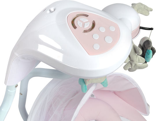 Caretero Elektrisch Baby Relax Schaukel Raffi Pink für Kind bis 12kg