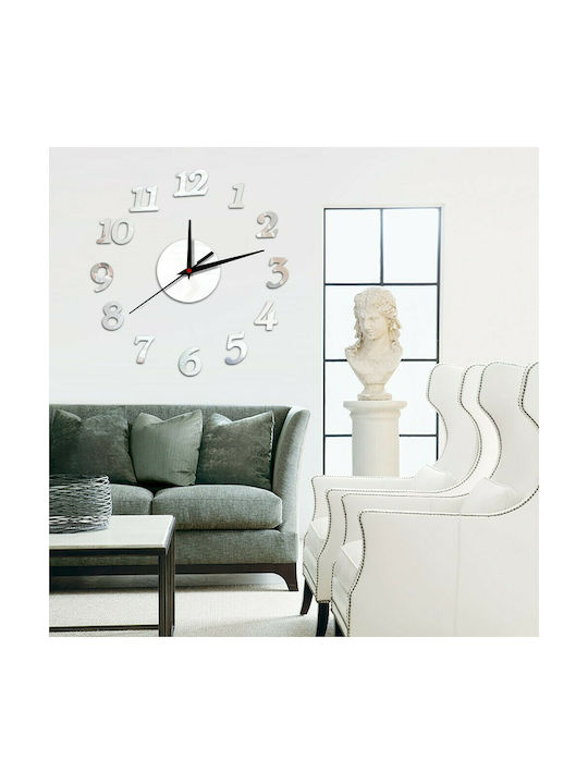 Acrylic Wall Clock Small DIY Silver Wall Clock