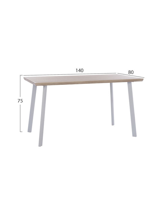 Ofira Wooden Dining Room Table with Metal Frame 140x80x76cm