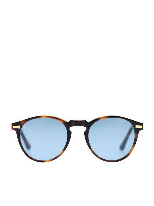 Kyme Miki Sunglasses Brown with Acetate Frame & Light Blue Lens